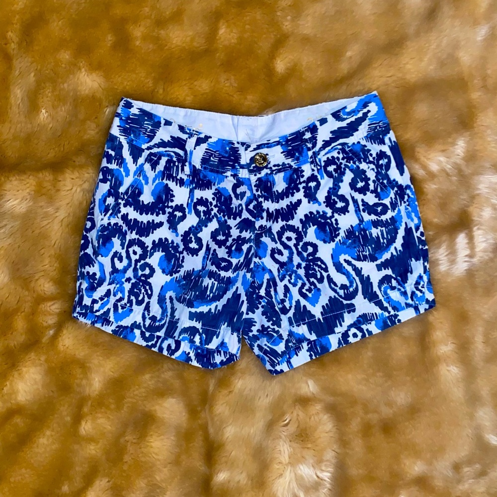 Lilly Pulitzer 5” Callahan Short in Blue&Navy Sz2